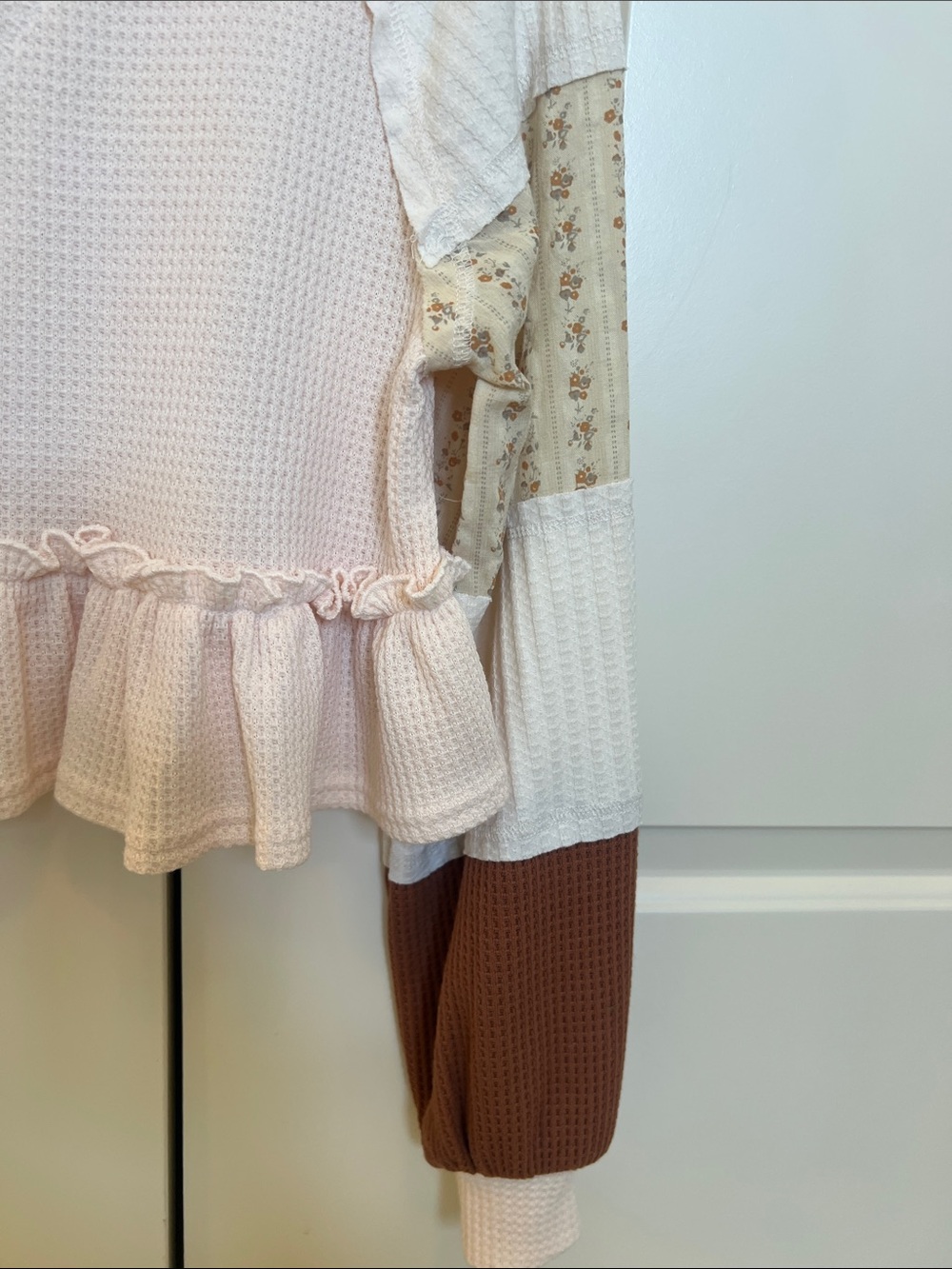 Altar’d State Ruffle-Hem Mixed-Media Top - Picture 7 of 11
